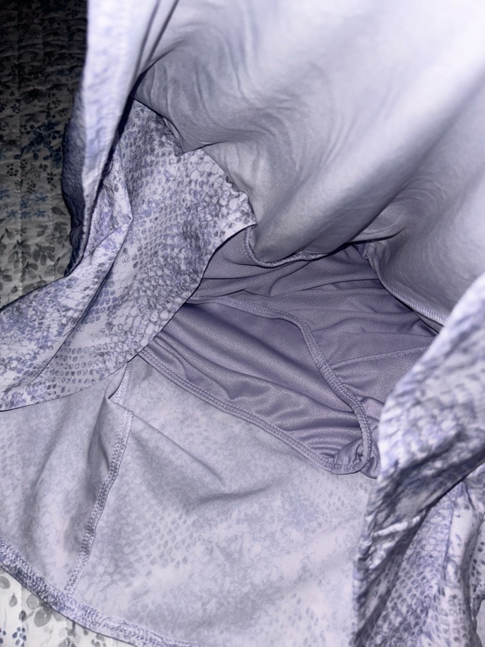 2xl Bundle - Light Lavender and Yellow Patterned Athletic Running Shorts - Picture 6 of 6